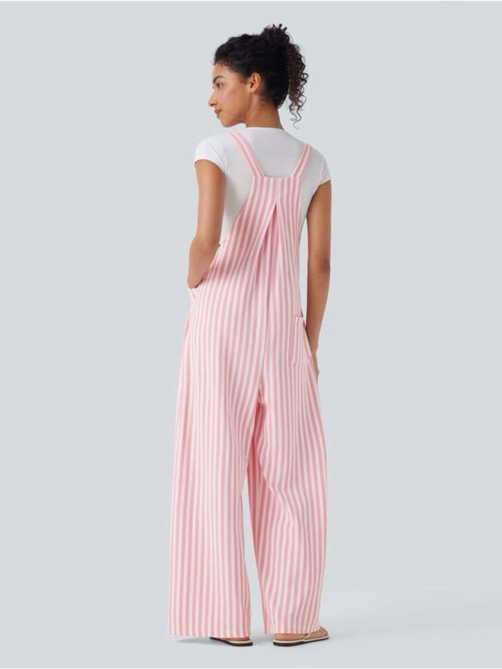HALARA Pockets Stripe Waffle Overalls size L - Picture 4 of 17
